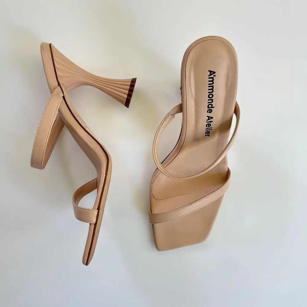 A'mmonde Atelier Andrea 100 Sandals in Nude‎